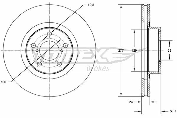 Brzdový kotouč TOMEX Brakes